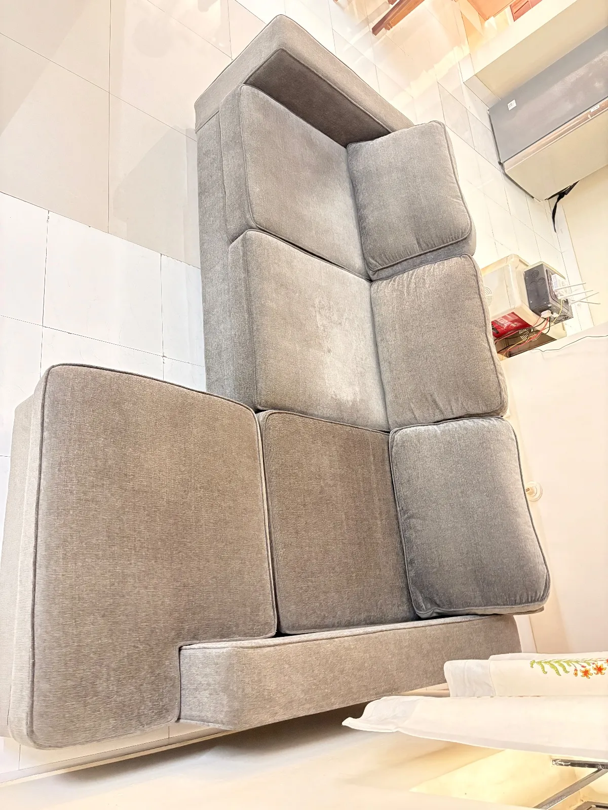 L shape sofa set , 3 years old - Thumbnail 4