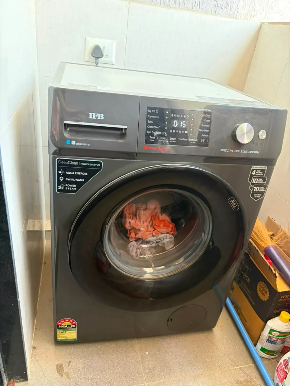 IFB 9KG Front Load Washing Machine | 3 Months Old | Bill Available - Thumbnail 2