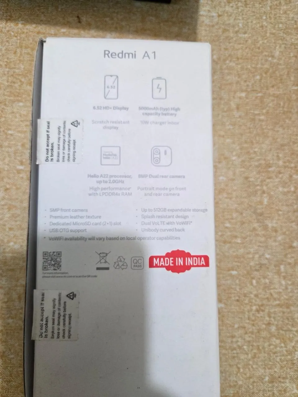 Xiaomi Redmi A1 (Light Blue) - 32GB - Clean Screen & Huge Battery - Thumbnail 4