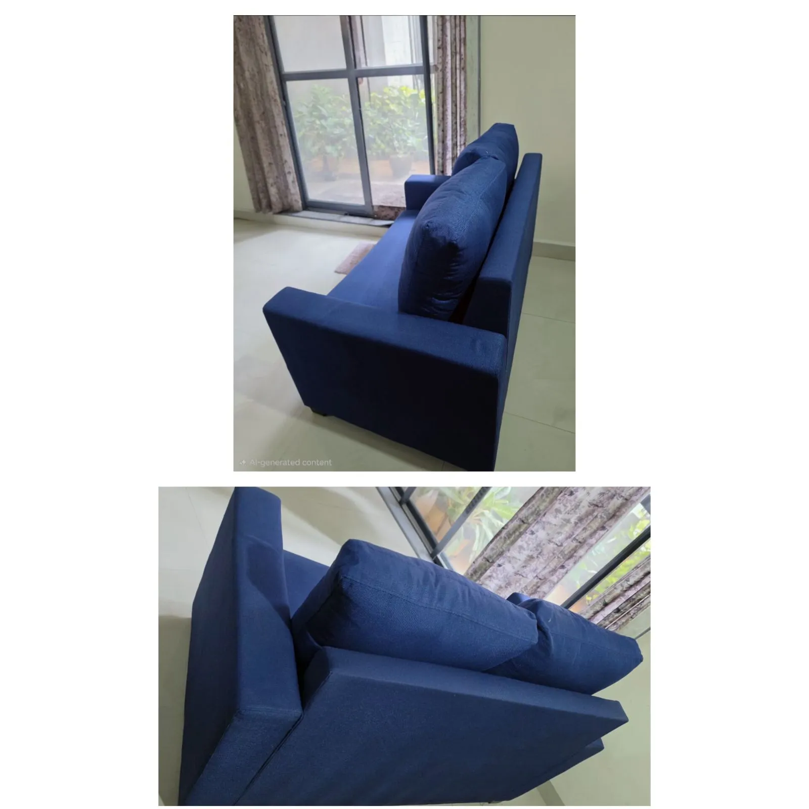Queen size bed 2 seater sofa shoe rack side table - Thumbnail 4