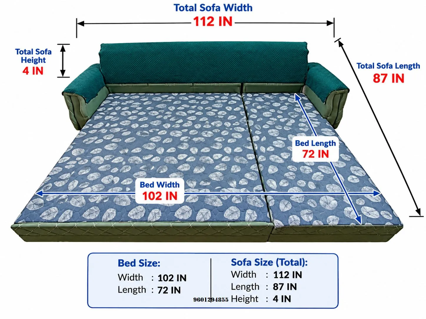 Premium L-Shape Sofa Cum Bed | Spacious 7-Seater | Excellent Condition for sale in bharuch, Gujarat