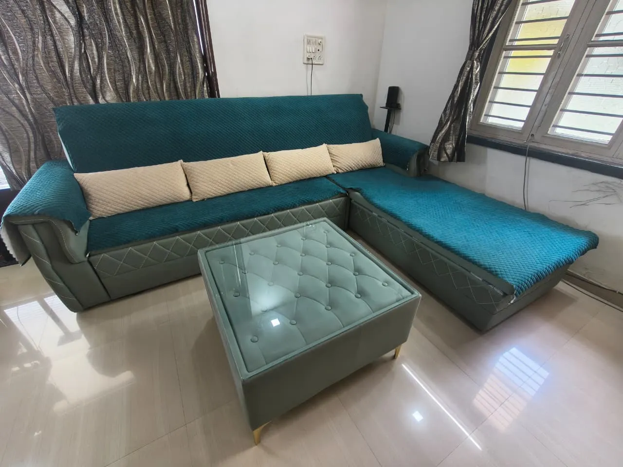 Premium L-Shape Sofa Cum Bed | Spacious 7-Seater | Excellent Condition - Thumbnail 12