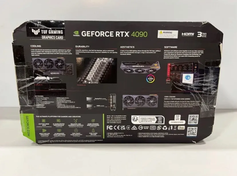 ASUS GEFORCE RTX 4090 24GB TUFF OC GAMING GRAPHICS CARD. - Thumbnail 2