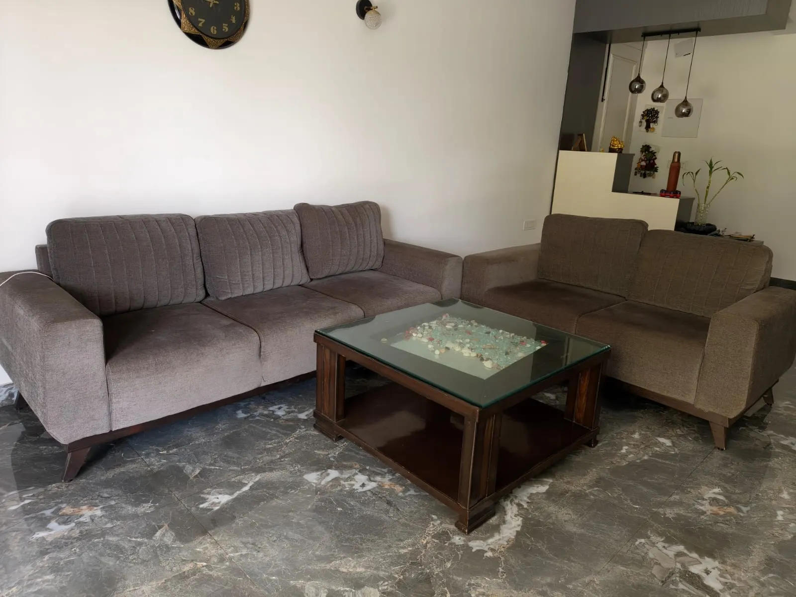 Wakefit 3+2 seater sofa with coffee table for sale in Delhi, Delhi