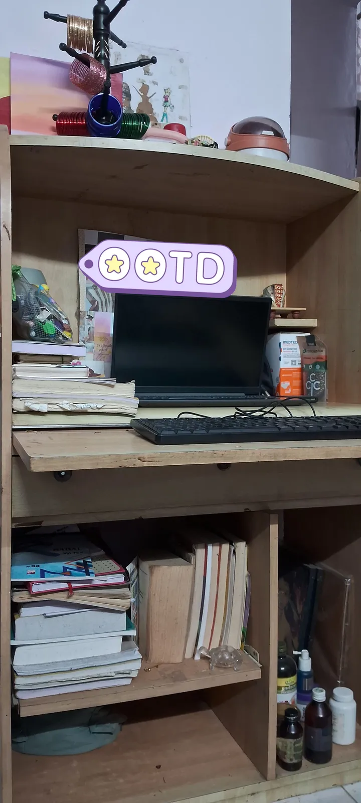 Solid Wooden Study Table with Drawer - Good Condition - Thumbnail 7