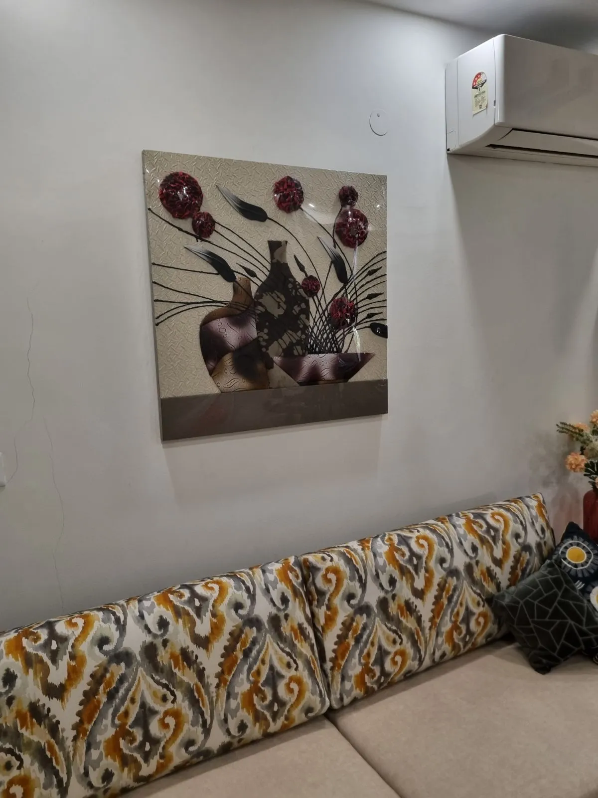 3d textured wall painting for drawing room - Thumbnail 3