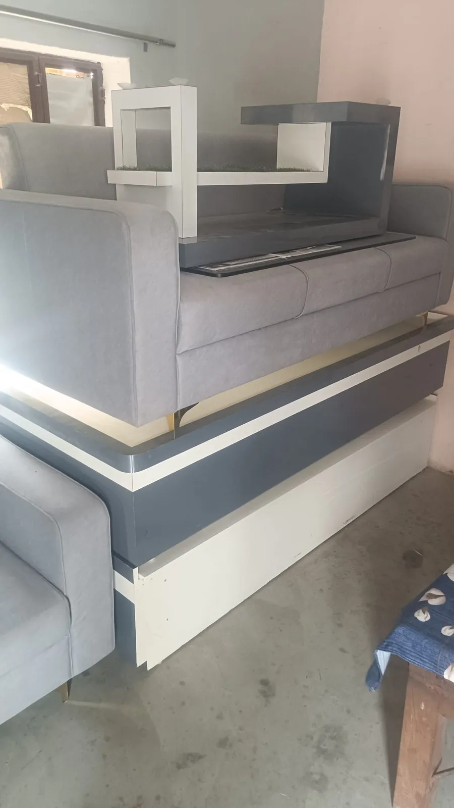 3+2 seater sofa set with double bed and dressing and tea table - Thumbnail 4