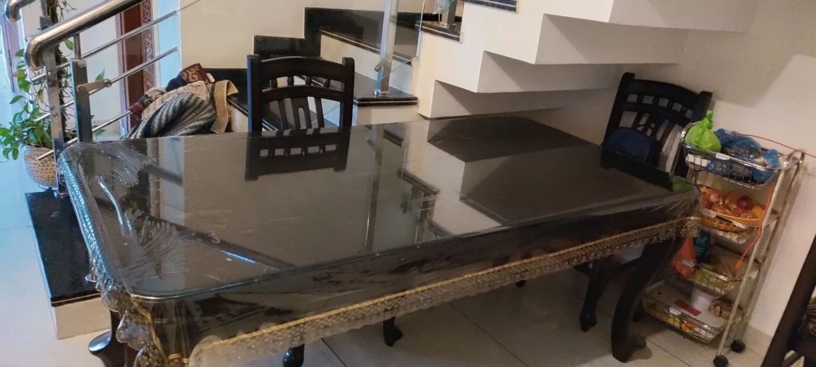 6 seater teak wood dining table - Thumbnail 6