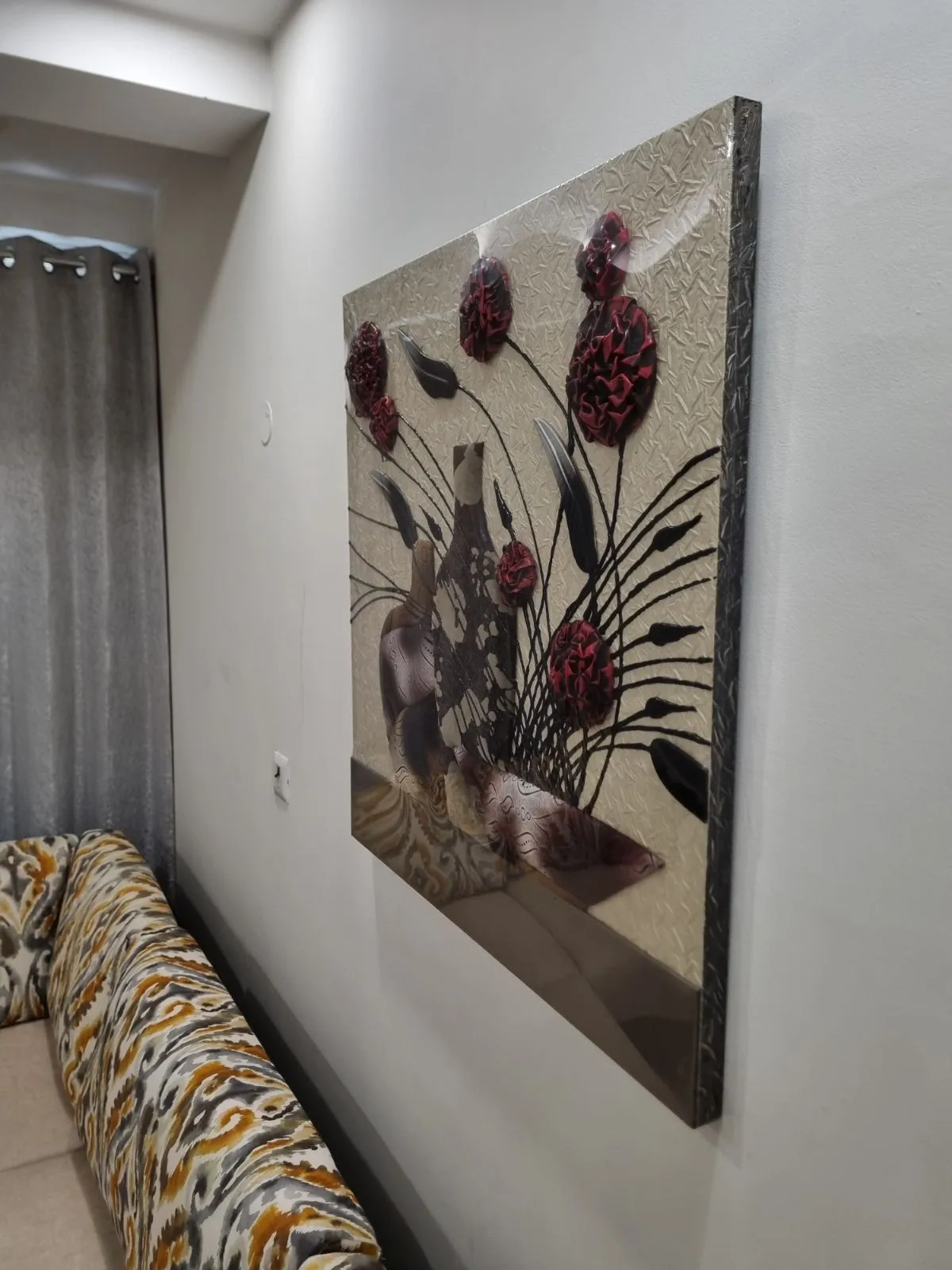 3d textured wall painting for drawing room - Thumbnail 4