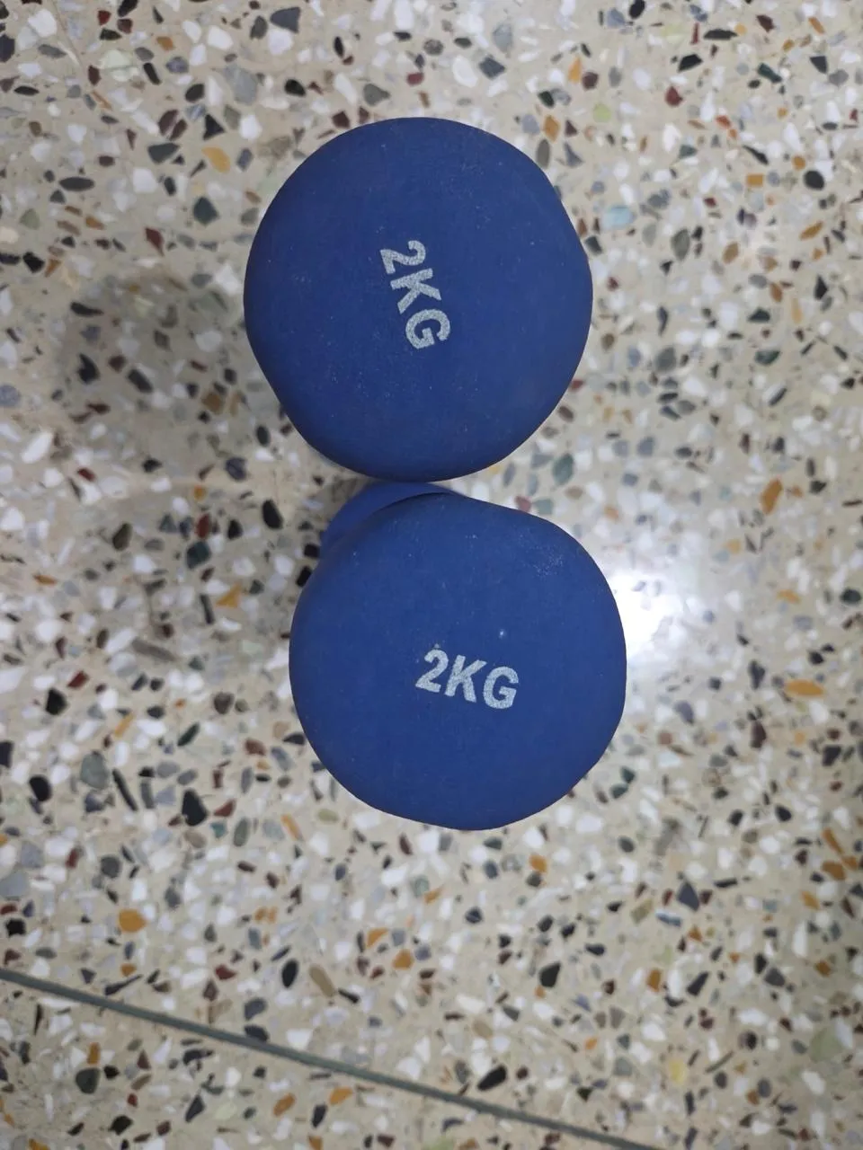 Pair of 2kg Blue Neoprene Dumbbells (4kg total) for sale in Kolkata, West Bengal