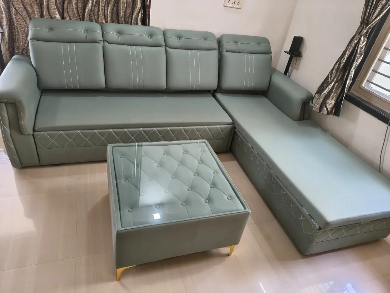 Premium L-Shape Sofa Cum Bed | Spacious 7-Seater | Excellent Condition - Thumbnail 8
