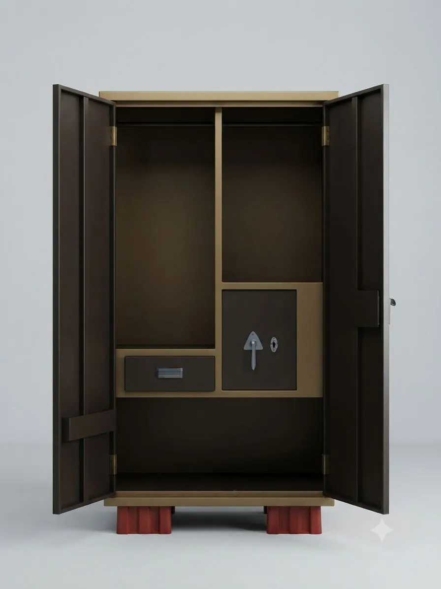 7 Ft Wooden 2 Door Wardrobe / Almirah - Thumbnail 2