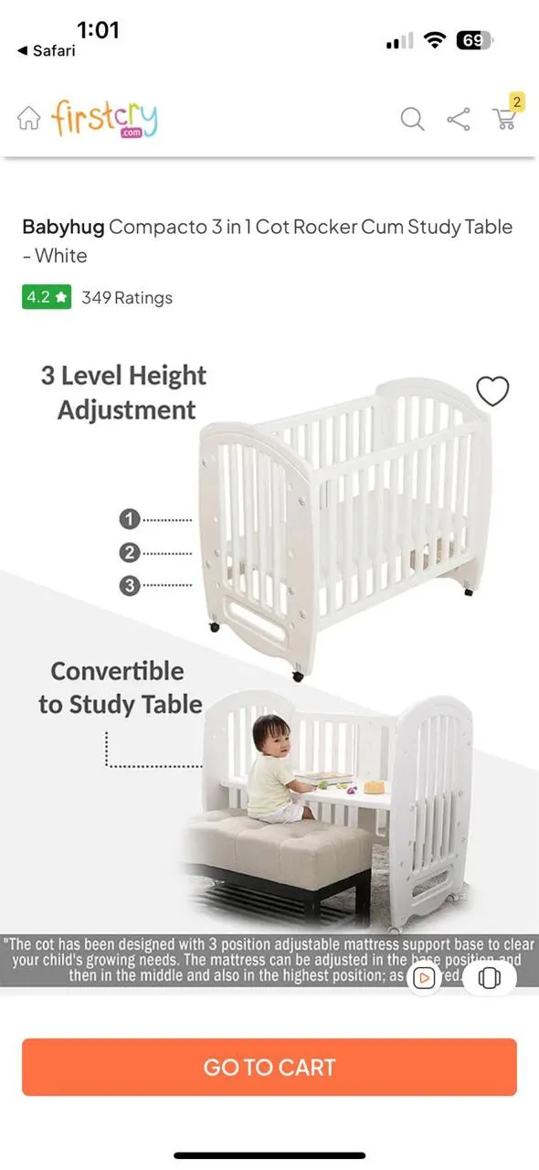 Baby cot 3 in 1 - Thumbnail 4