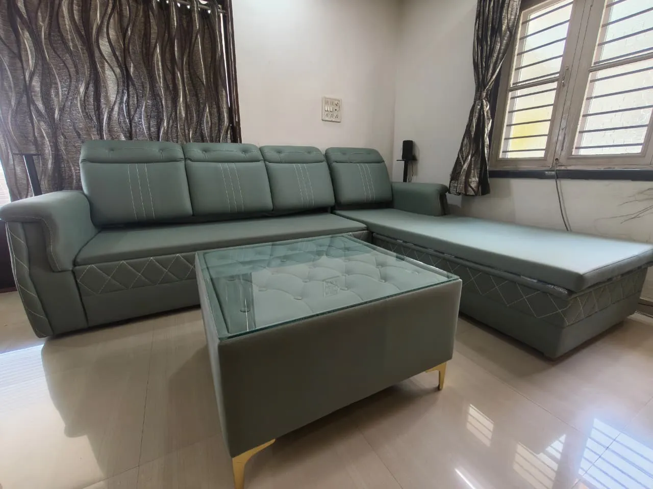 Premium L-Shape Sofa Cum Bed | Spacious 7-Seater | Excellent Condition - Thumbnail 10