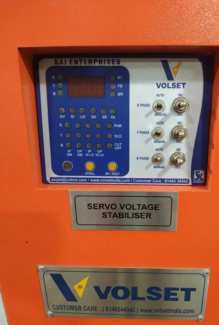 Volset 40 KVA 3-Phase Servo Voltage Stabilizer (Air/Oil Cooled) - Heavy Duty - Thumbnail 3
