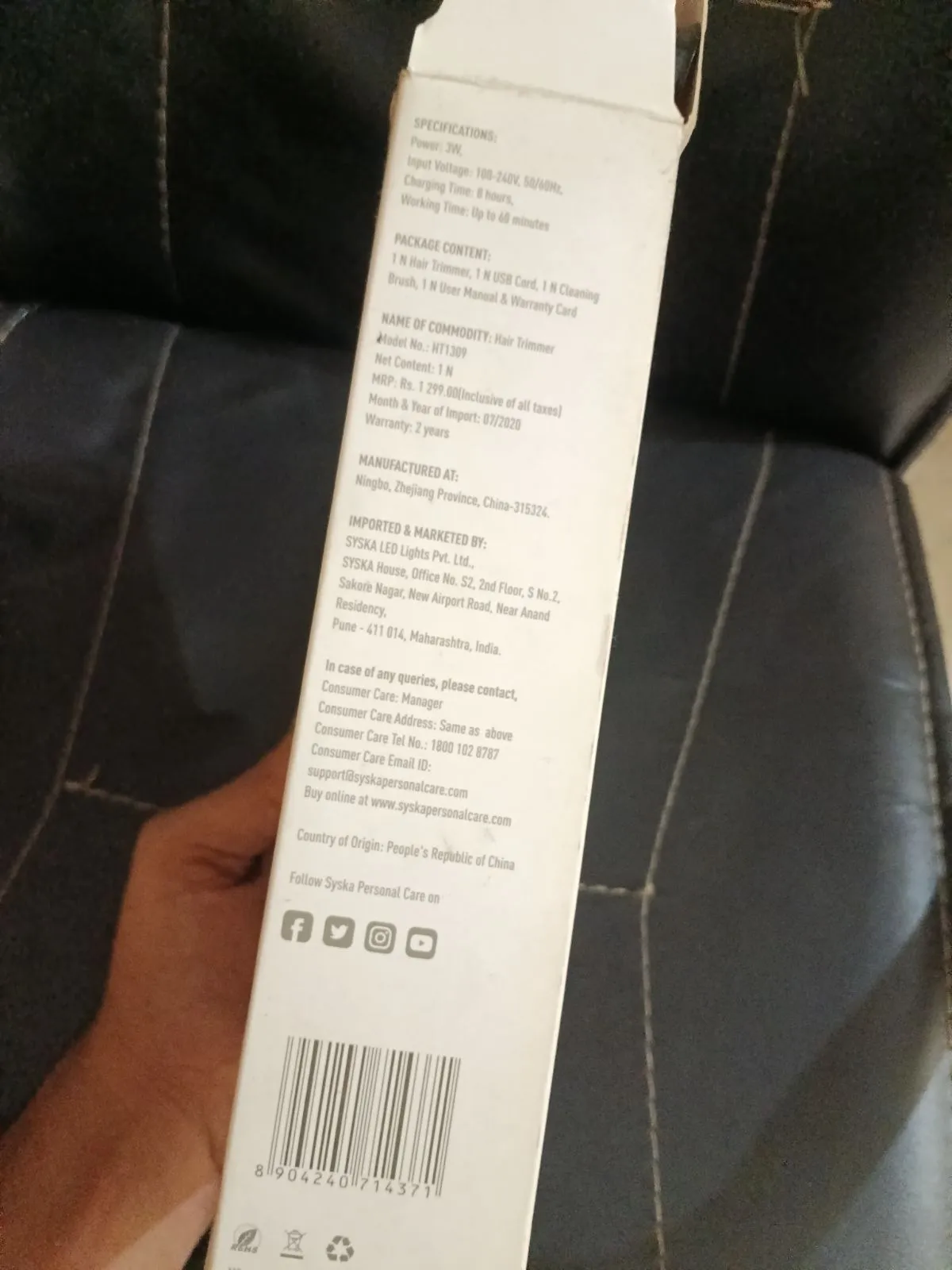 Syska HT1409 UltraSlim Trimmer - Thumbnail 6
