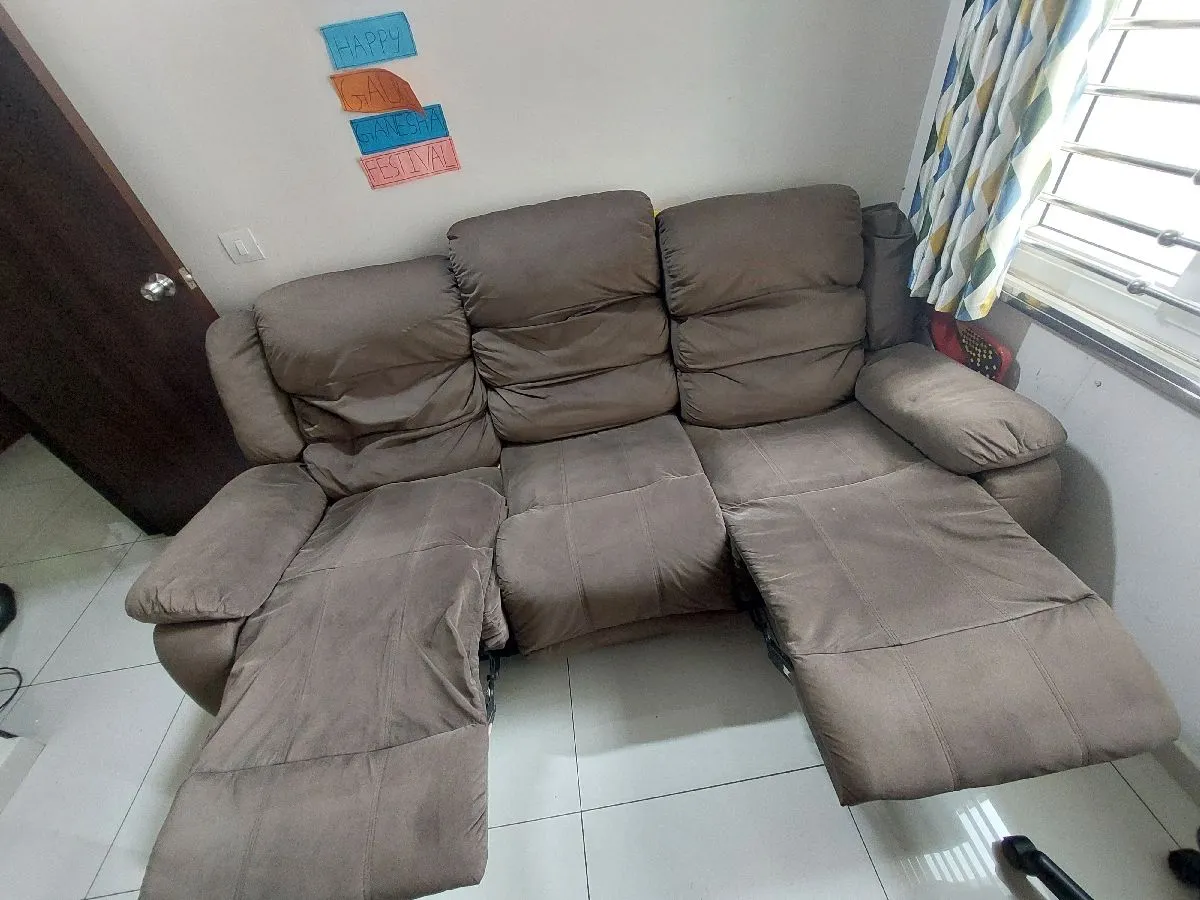 Fabric Recliner Sofa 3 Seater for sale in Mandur Post Bangalore, Karnataka