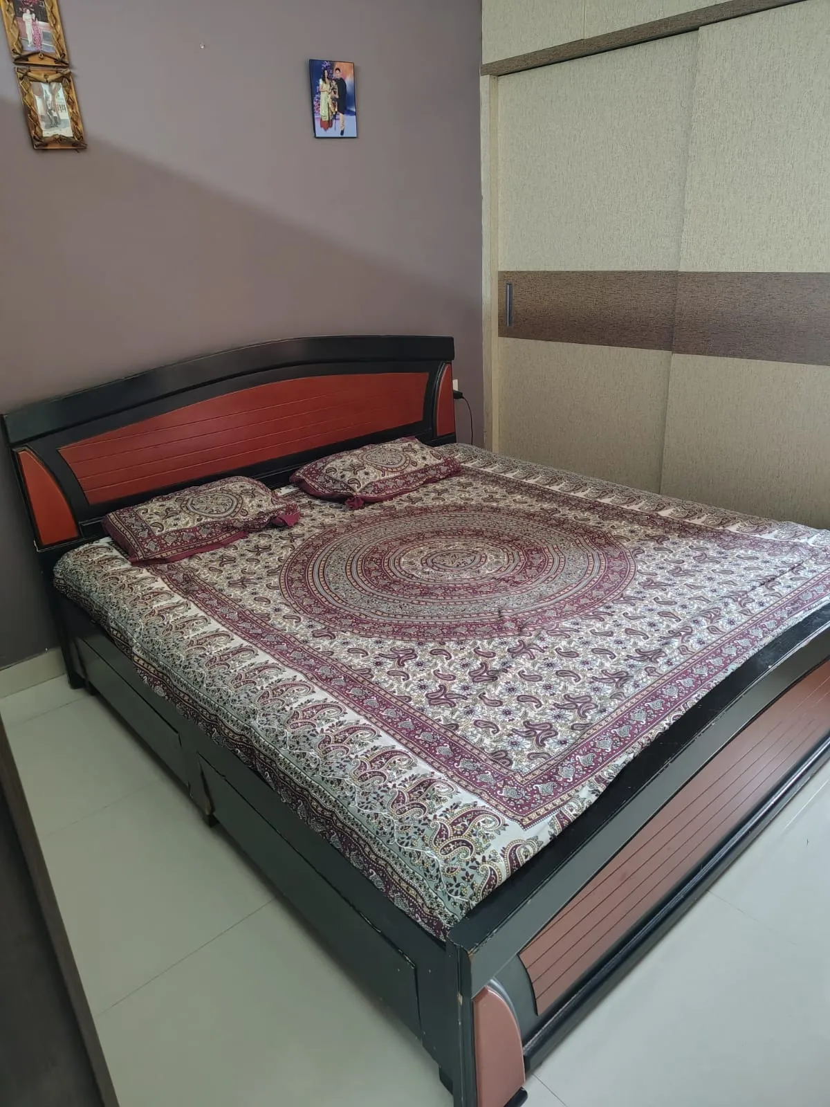 Premium Wood Bed and Matress on Urgent moving out sale for sale in Hyderabad, Telangana
