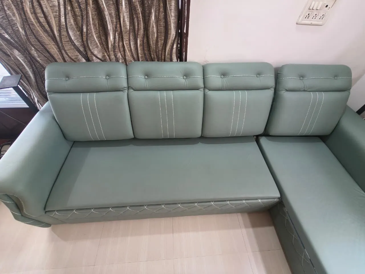 Premium L-Shape Sofa Cum Bed | Spacious 7-Seater | Excellent Condition - Thumbnail 7
