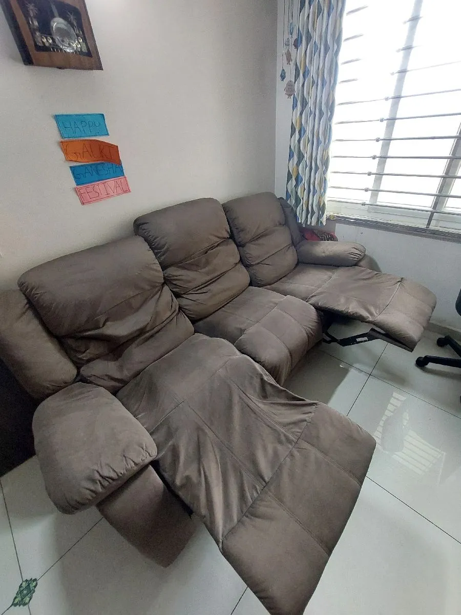 Fabric Recliner Sofa 3 Seater - Thumbnail 3
