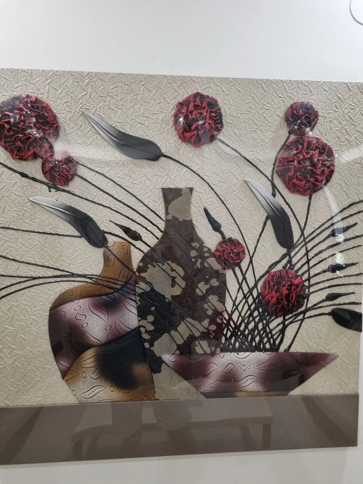 3d textured wall painting for drawing room - Thumbnail 2