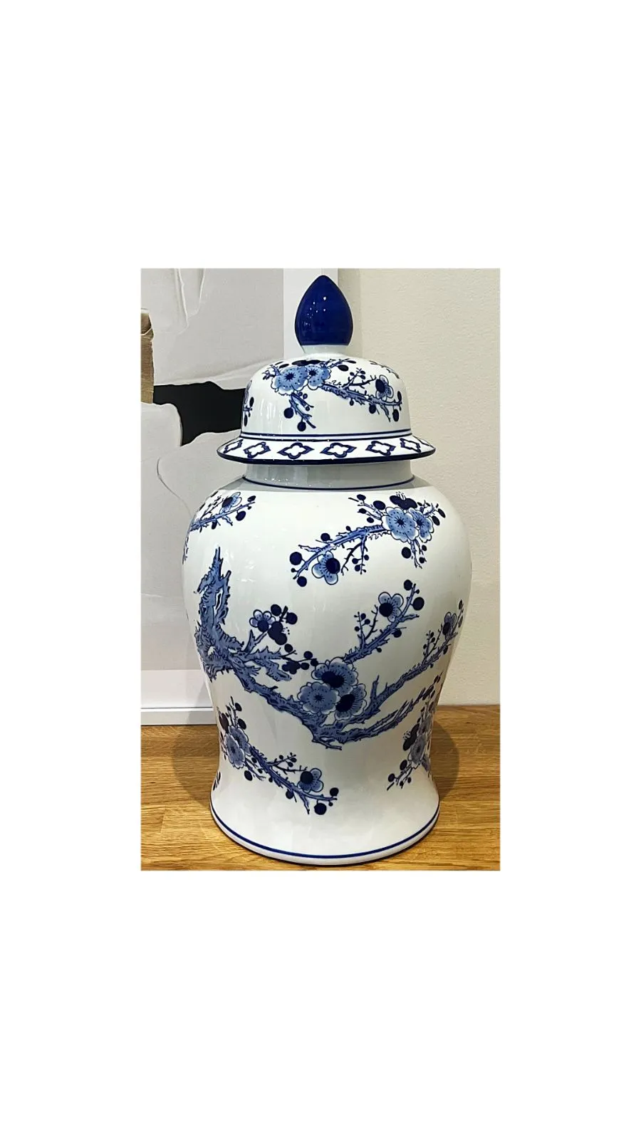 Large Blue and White Ginger Jar - Thumbnail 3