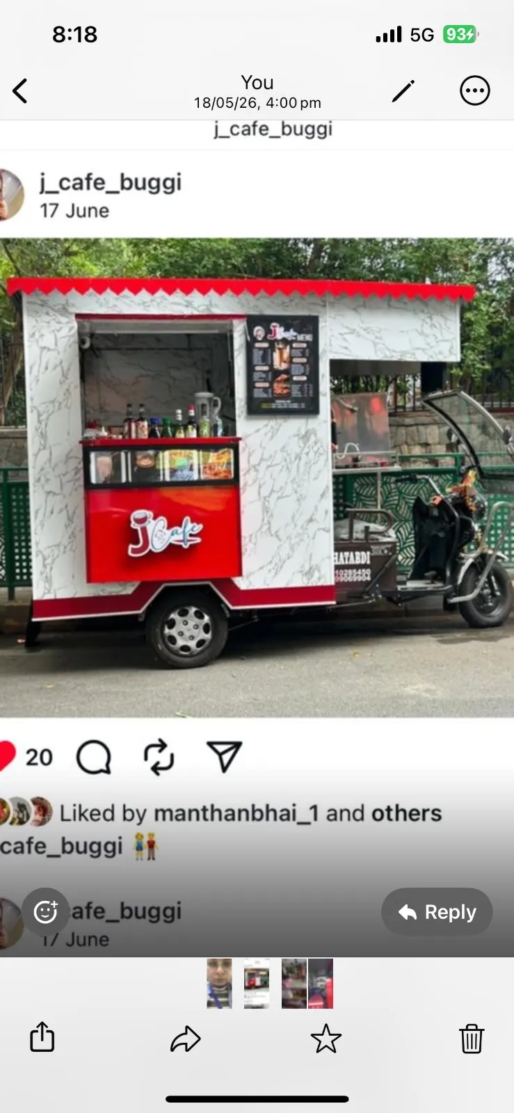 Food cart for sale in Delhi, Delhi