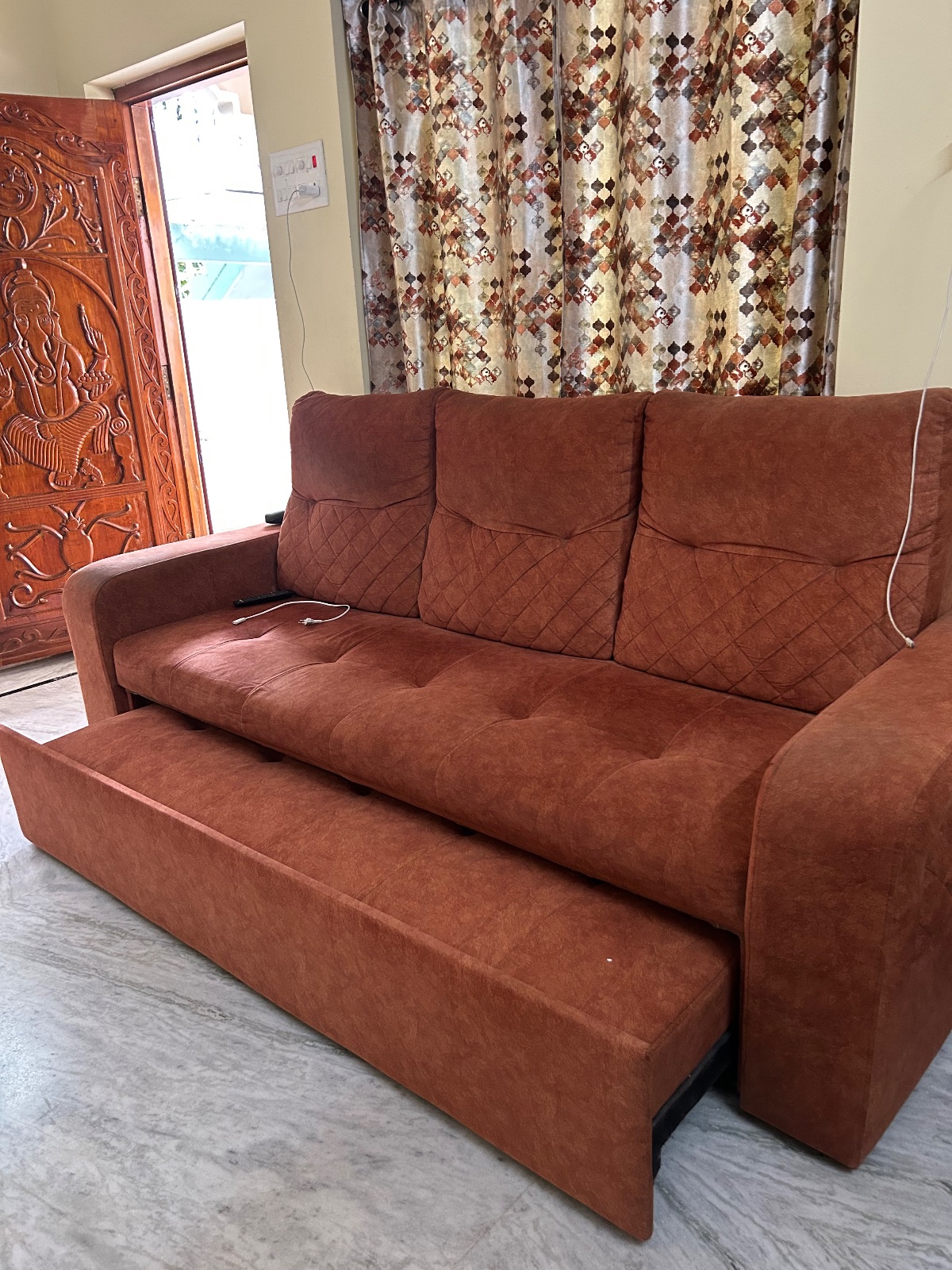 3 seater sofa cum bed - Thumbnail 2