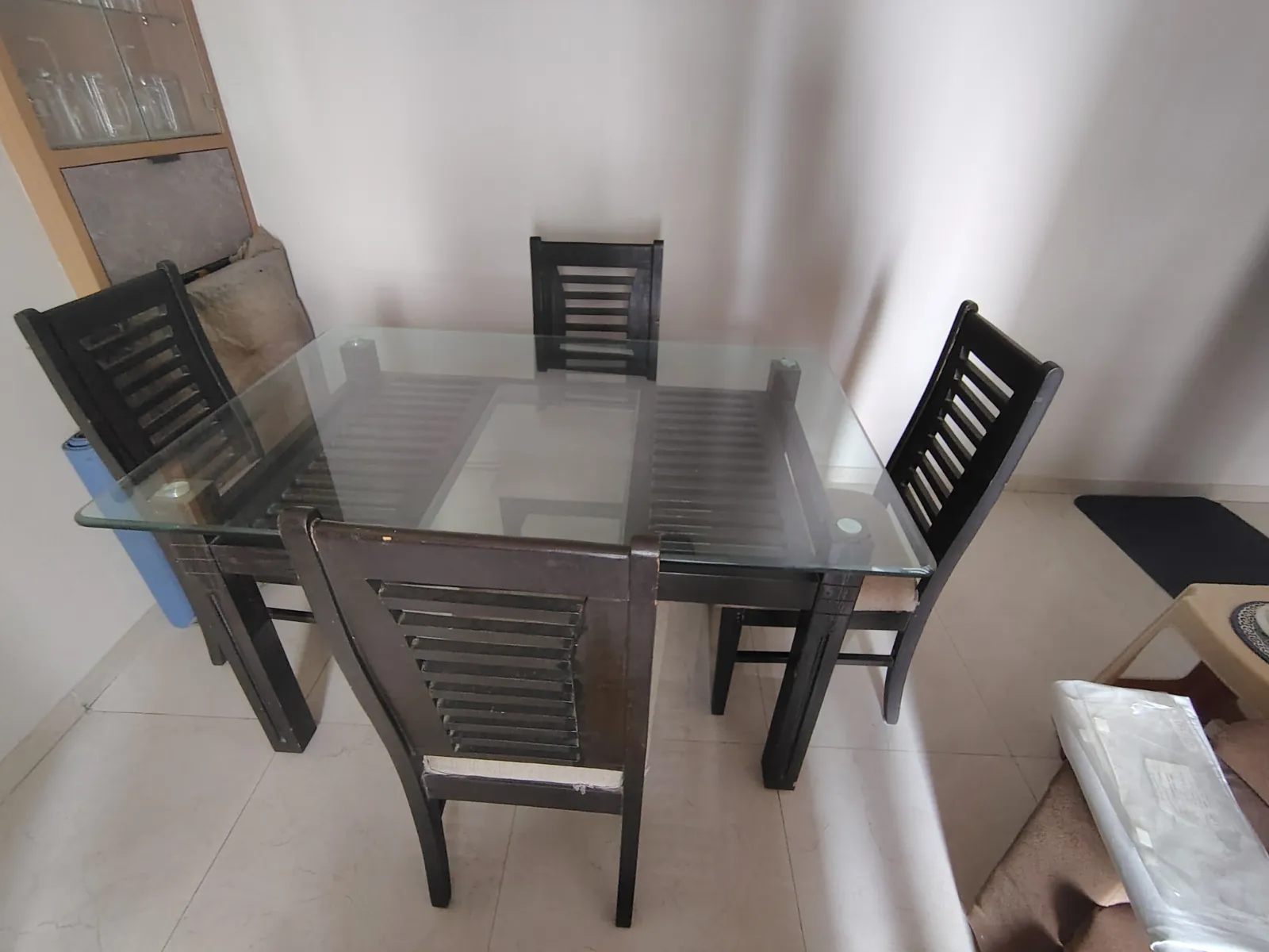 Wooden Dining Table with 4 chairs - Thumbnail 2