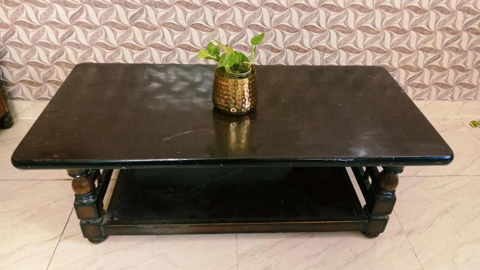 Vintage Style Wooden Coffee Table with Bottom Storage Shelf for sale in DEHRADUN, Uttarakhand