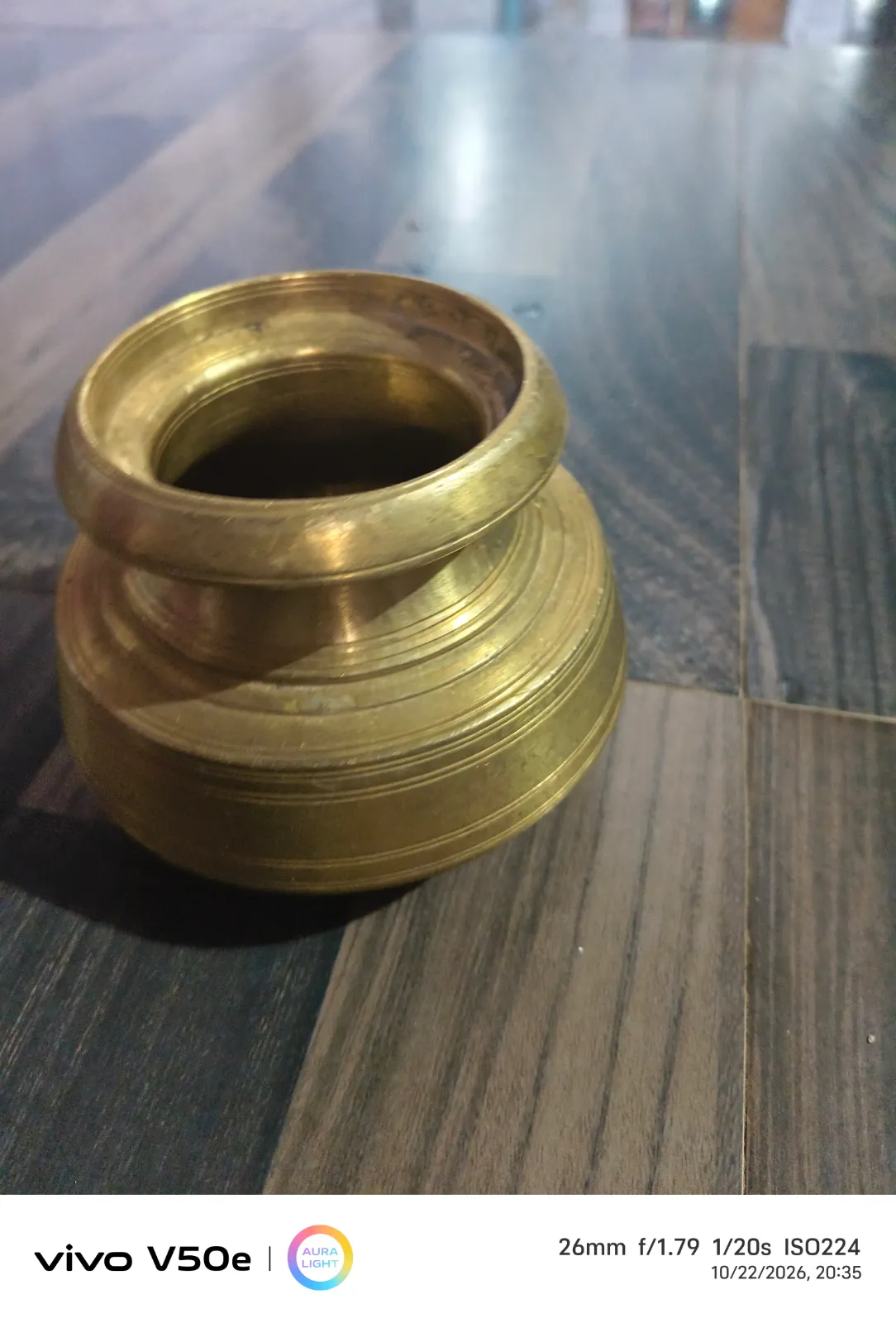 45 cm brass kumba 100 years old - Thumbnail 2