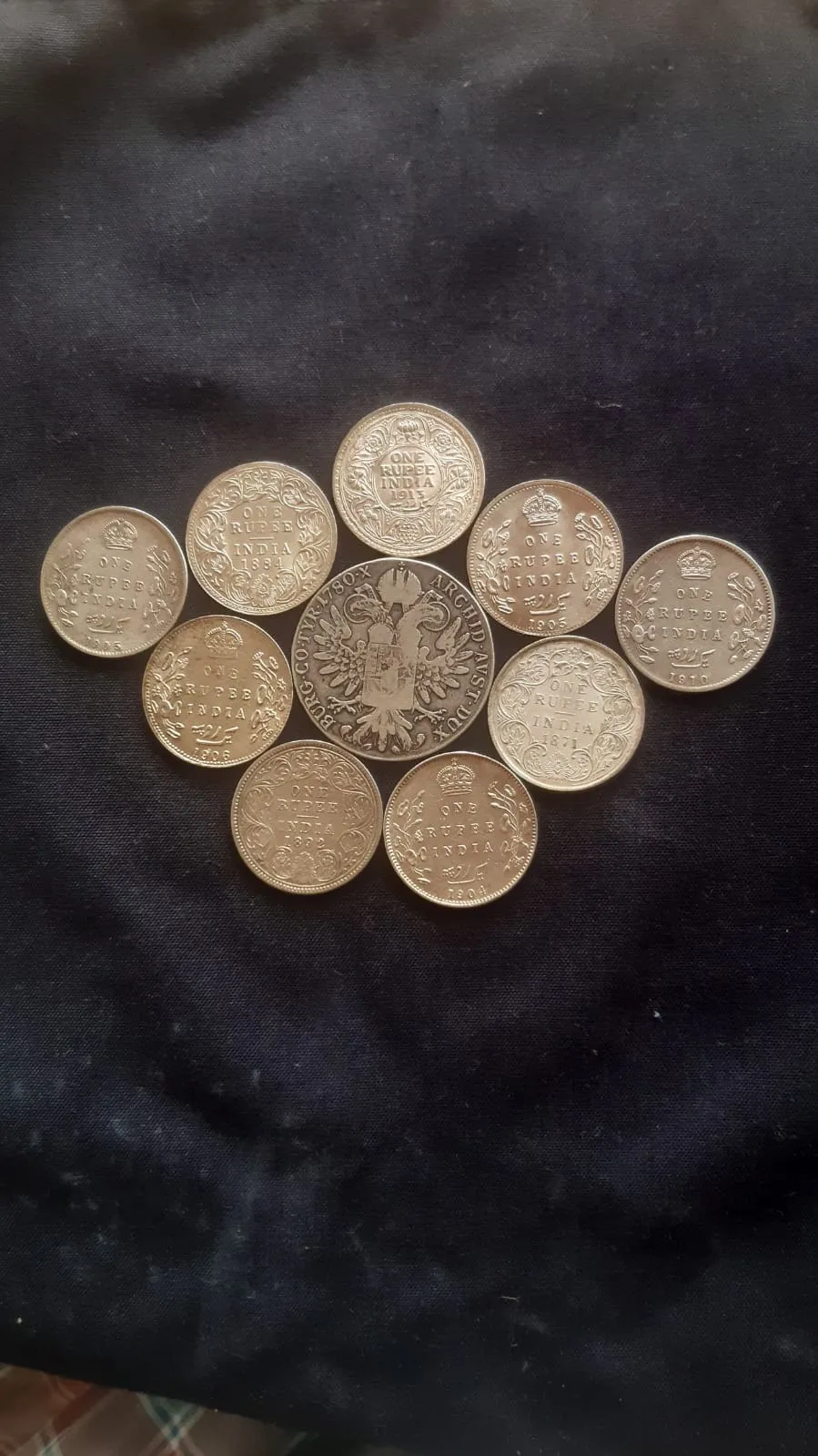 Old British India Silver Rupee Coins & Antique Coin Collection for Sale - Thumbnail 2