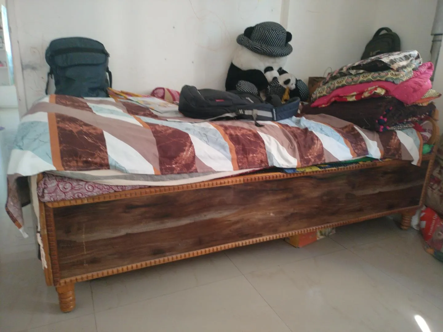Wooden Bed for Sale – Good Condition - Thumbnail 2