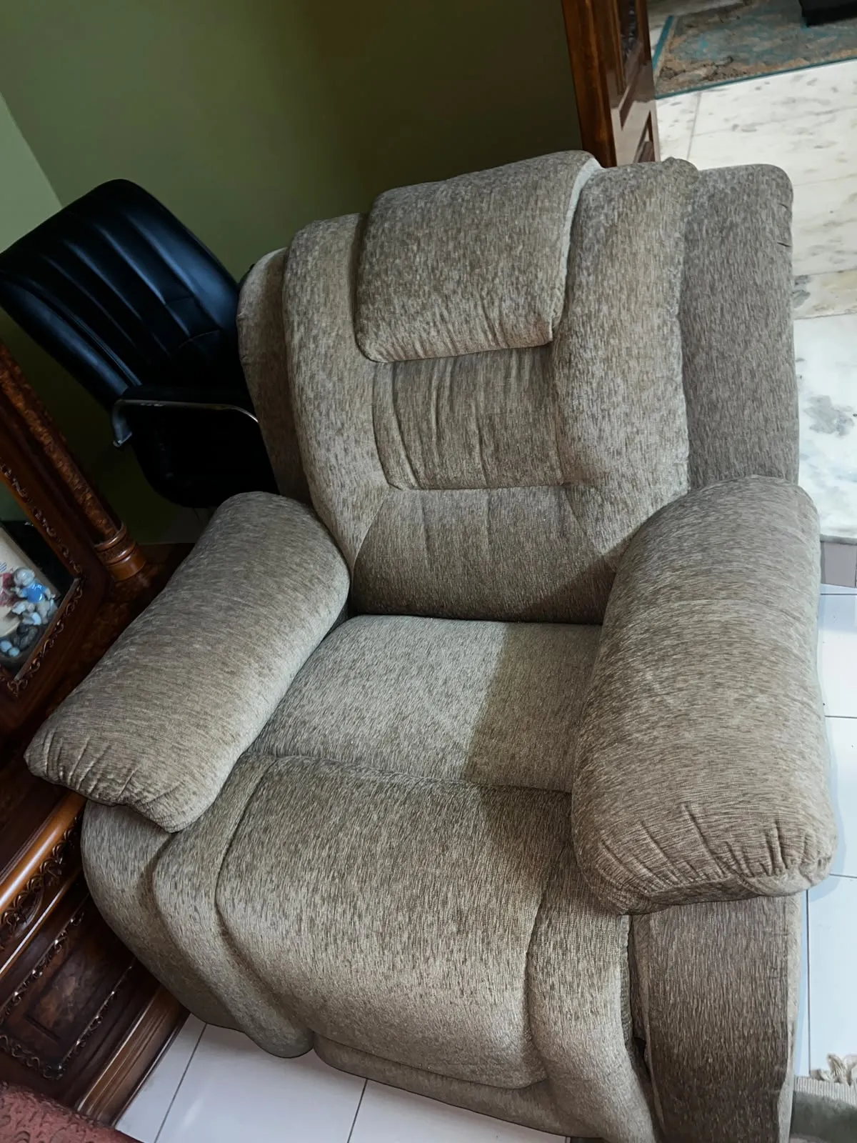 Beautiful Olive Recliner from AE Designs - Unused - Image 1