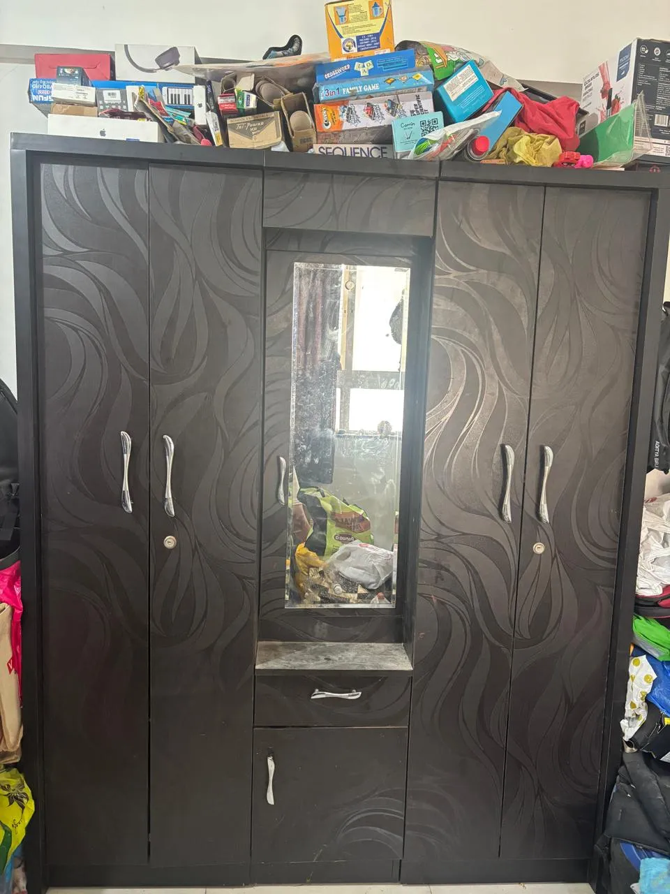4-Door Wardrobe Cupboard with Mirror & Dressing Unit - Punawale Pune - Thumbnail 2