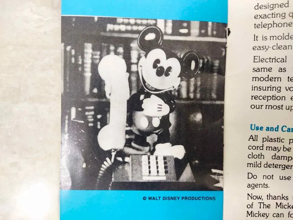 Vintage 1976 Disney Mickey Mouse Telephone ATC( American Telecommunications )Push Button Phone - Thumbnail 6