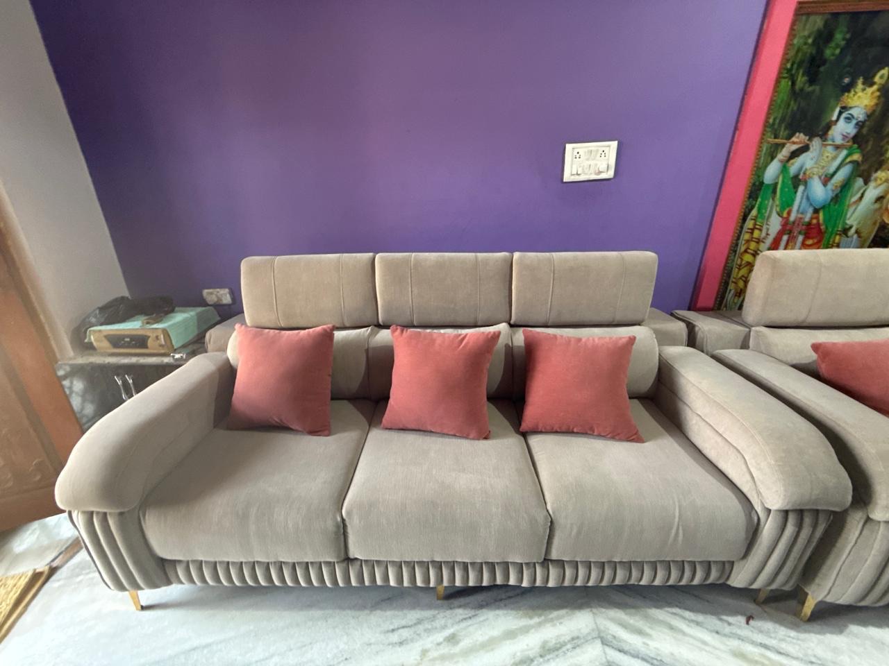 Sofa 2+3 and recliner and tea pie for sale in Jogipet, Telangana