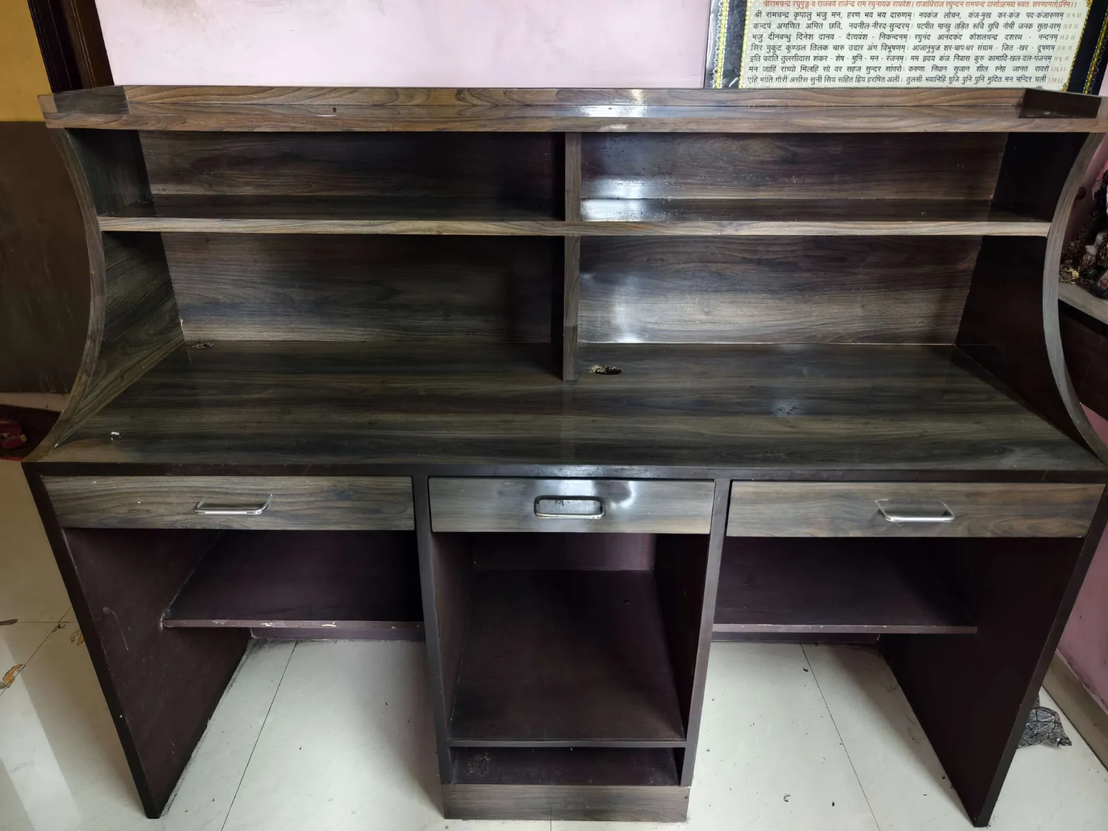 Study-cum-Computer Table 5 ft with Hutch, 3 Drawers & CPU Bay for sale in Kolkata, West Bengal