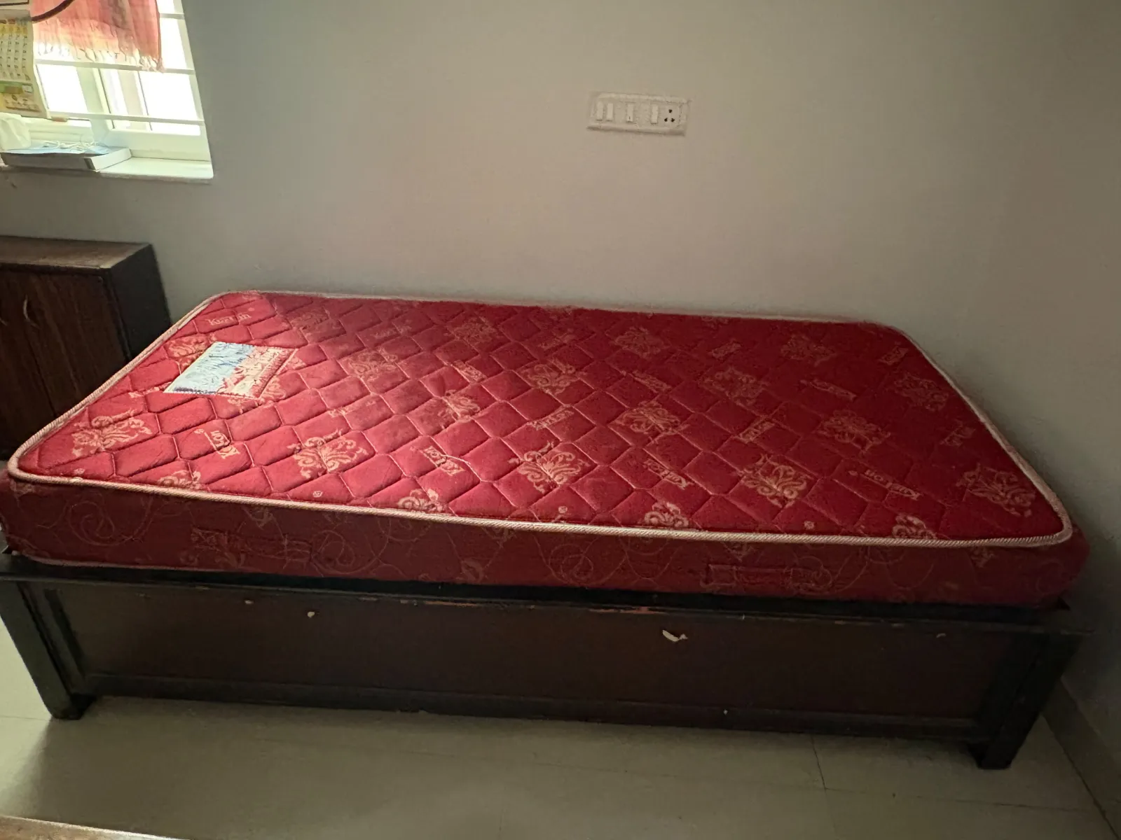 Big single bed with premium kurl on mattress with 2 storage cabins - Thumbnail 5