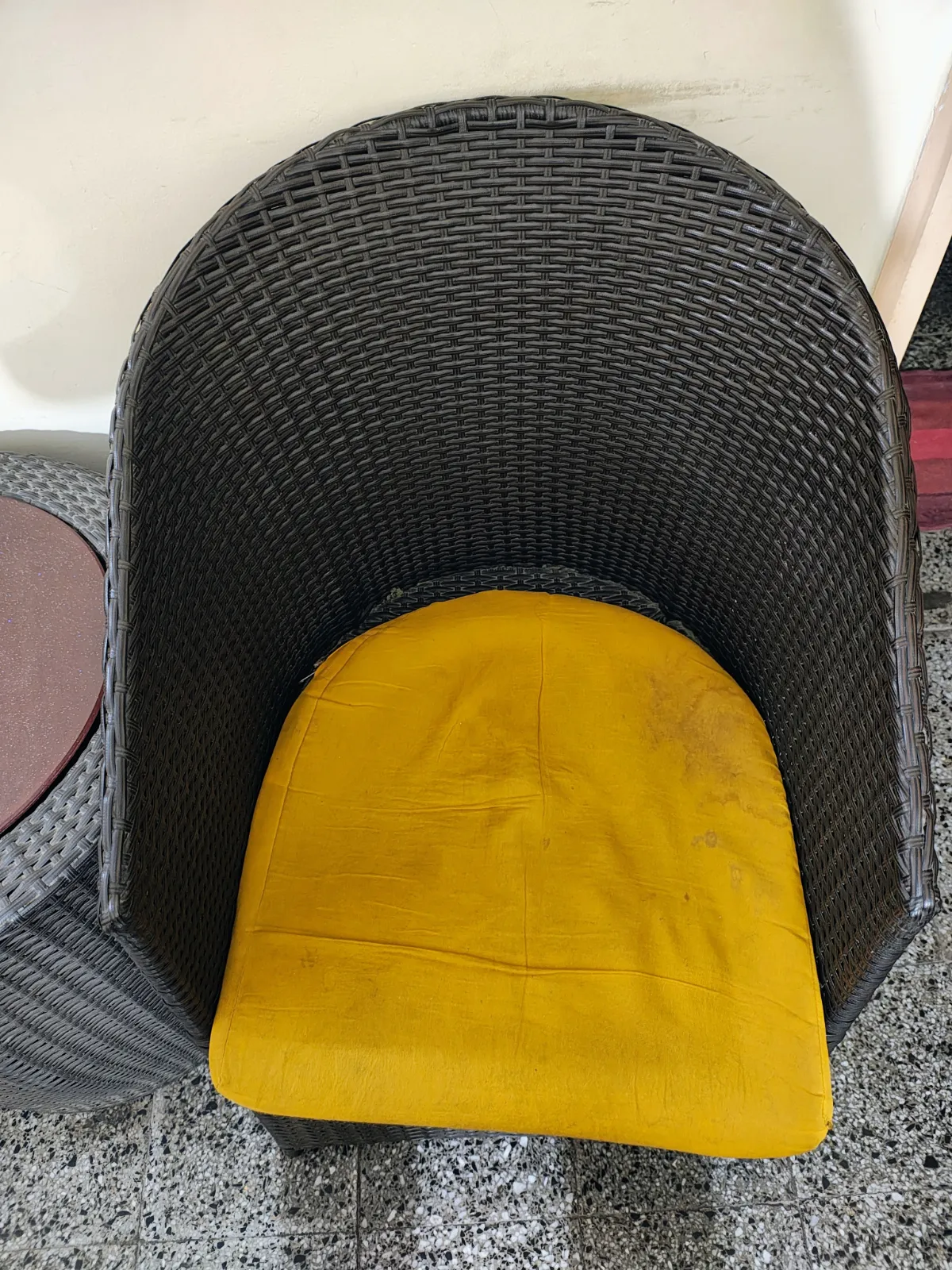 10 year old 2 garden portico chairs with glass round table - Thumbnail 4