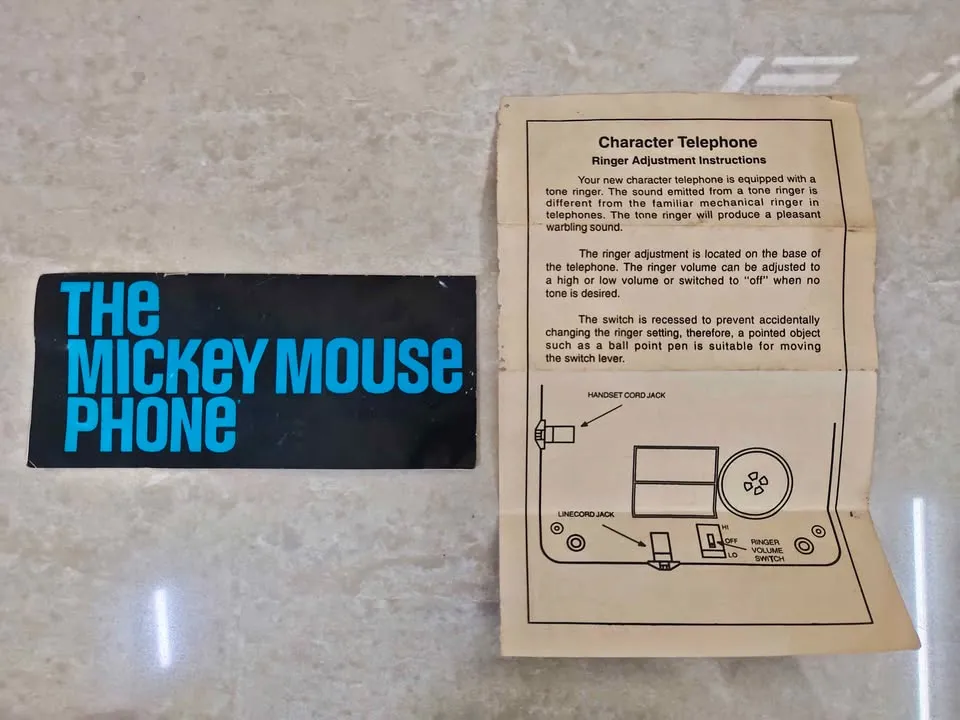 Vintage 1976 Disney Mickey Mouse Telephone ATC( American Telecommunications )Push Button Phone - Thumbnail 5