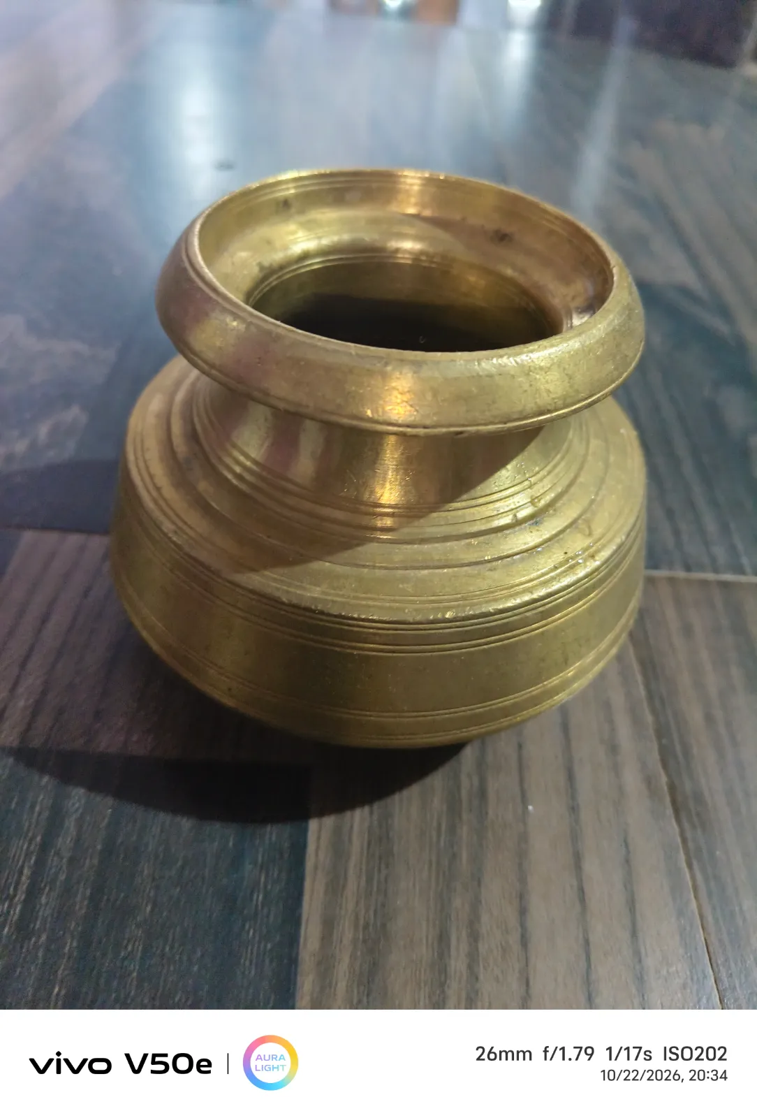 45 cm brass kumba 100 years old - Image 1