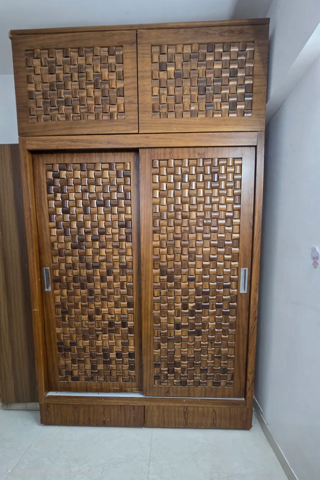 Wooden Wardrobe with Sliding Doors & Hydraulic Loft - Thumbnail 2