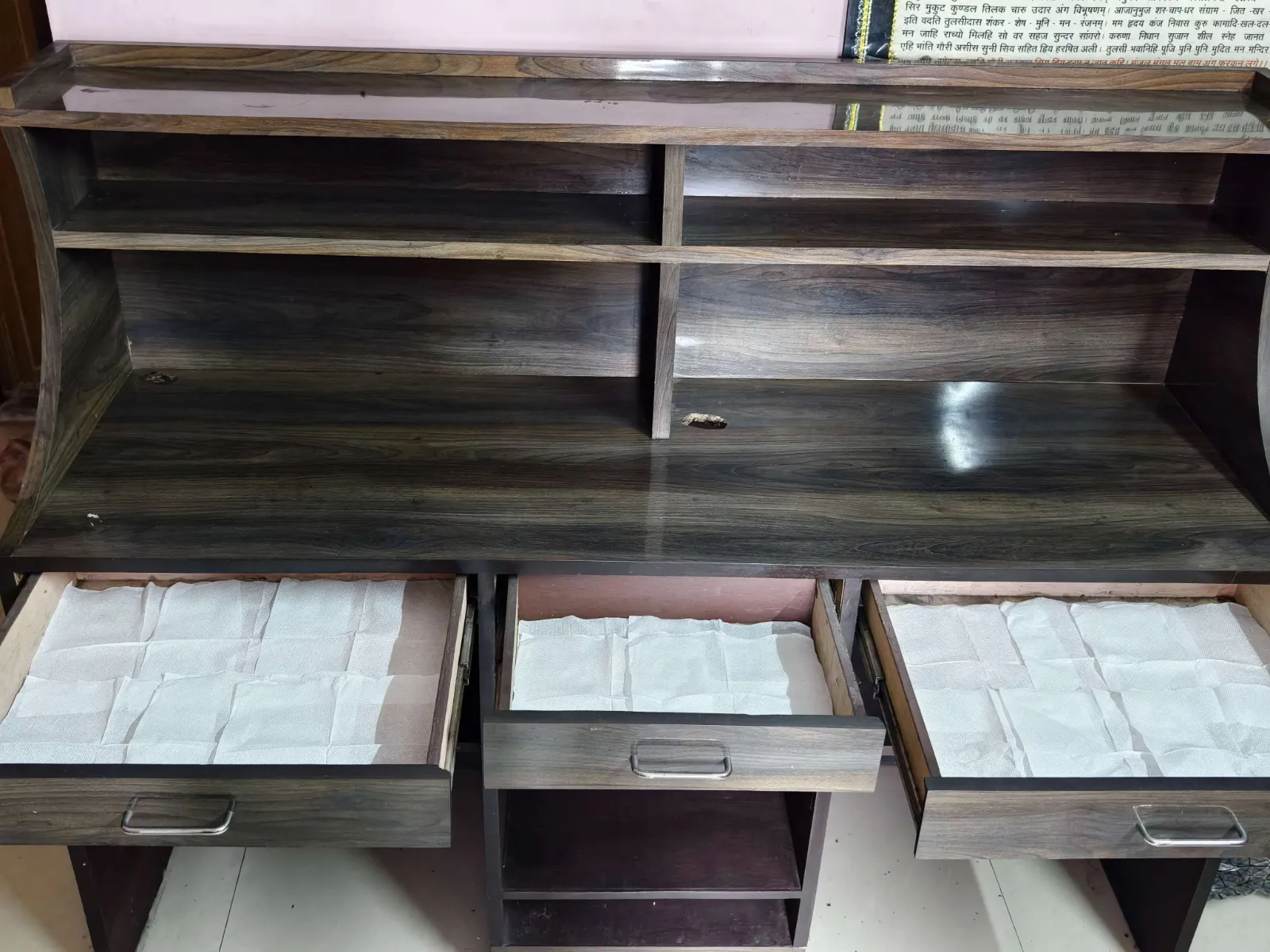 Study-cum-Computer Table 5 ft with Hutch, 3 Drawers & CPU Bay - Thumbnail 8